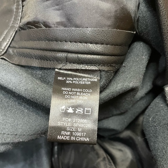 Shinestar Faux Leather Straight Leg Ankle Length Pants (size M) - Picture 5 of 8